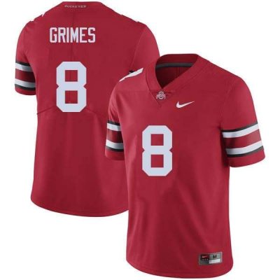 NCAA Ohio State Buckeyes Men's #8 Trevon Grimes Red Nike Football College Jersey AYF5245YW